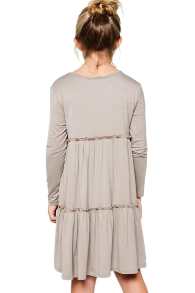 Girls Dress Style 3606 in Mocha