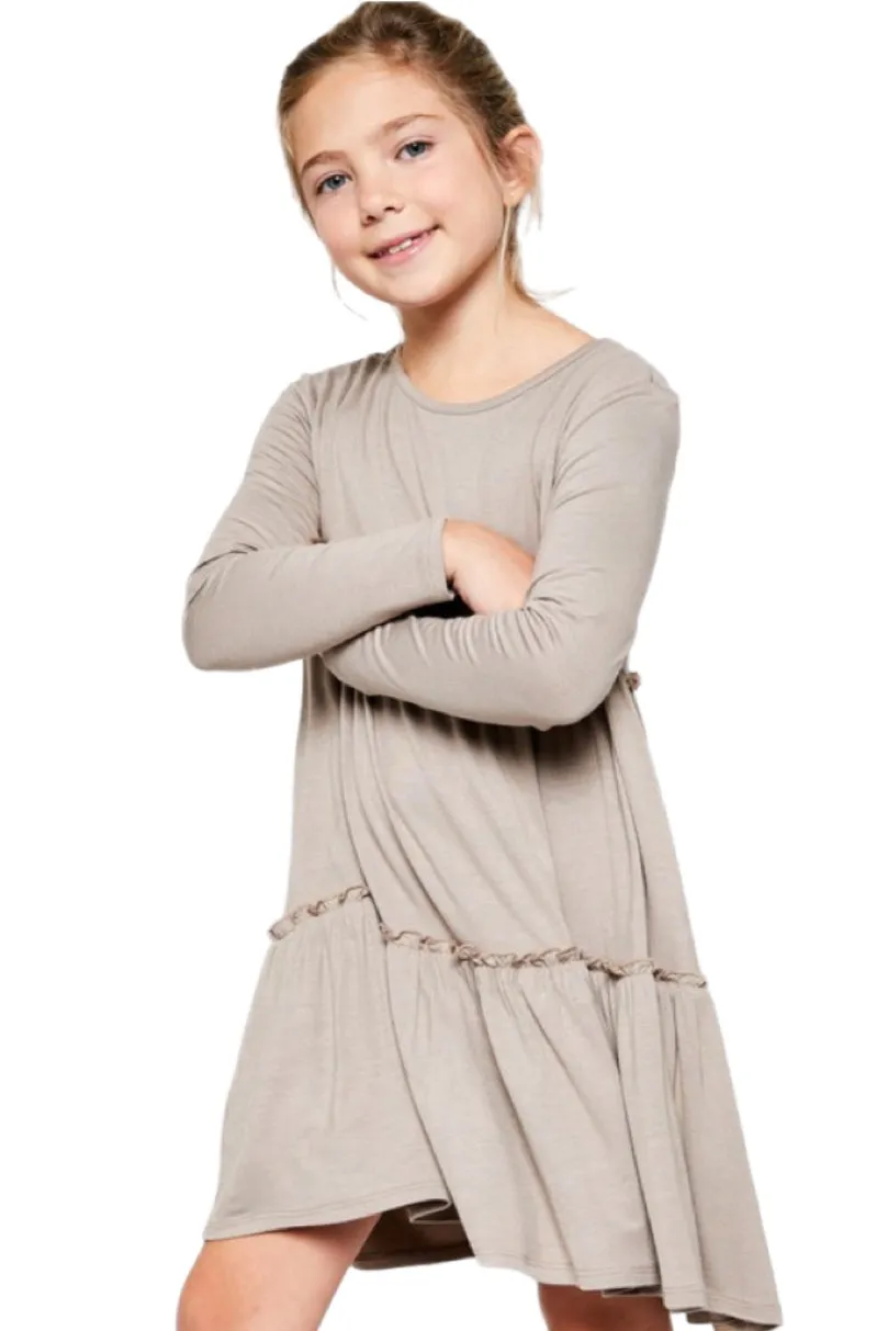 Girls Dress Style 3606 in Mocha