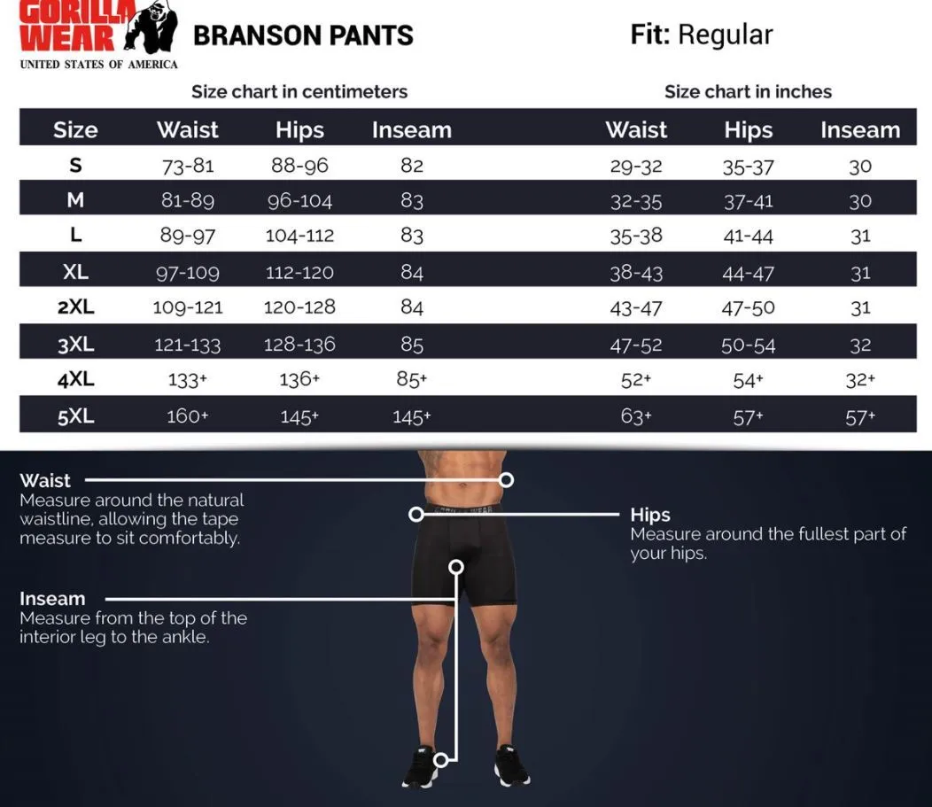 Gorilla Wear Branson Pants - Black/Red