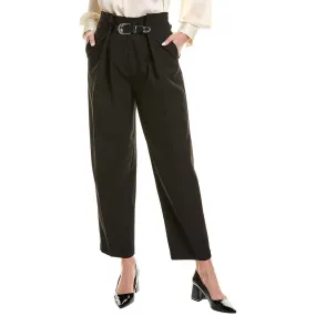 Gracia Womens Pleated High Waist Trouser Pants