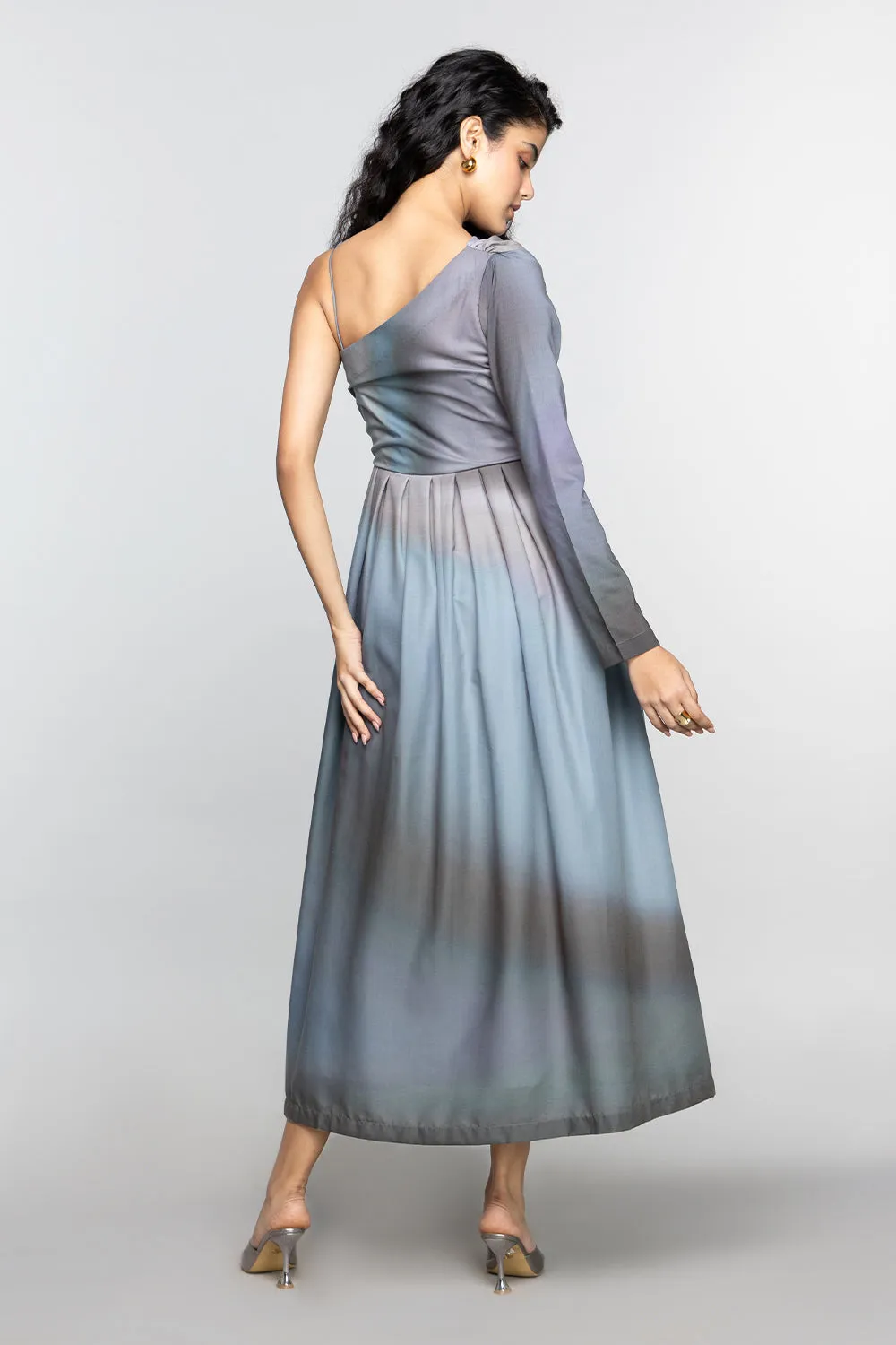 Gradient Pleated Dress