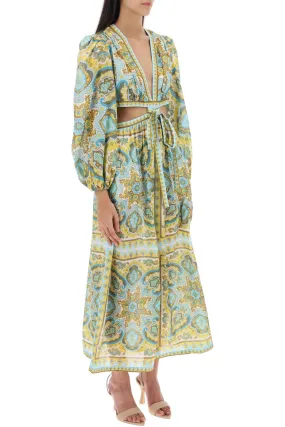 'halcyon' midi dress in paisley cotton