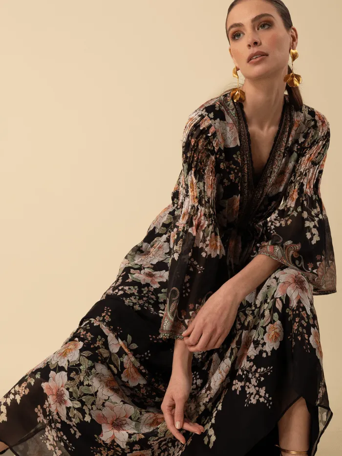 Hale Bob Women's ALANNA Patterned Maxi Dress In Black 4YPR652A Col BLK