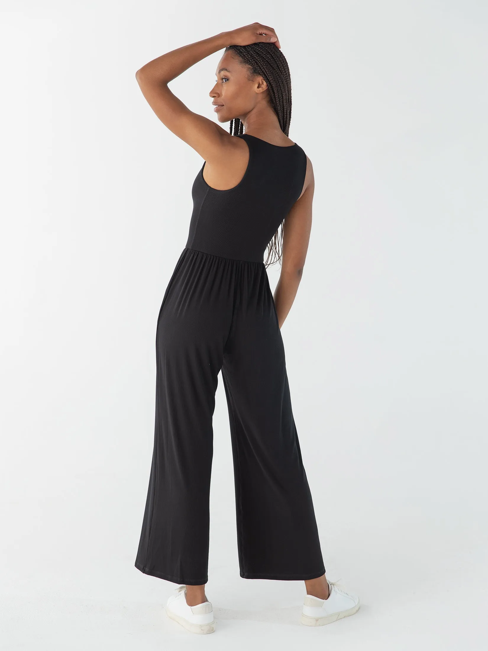 Hana Jumpsuit 2.0, Ribbed Black