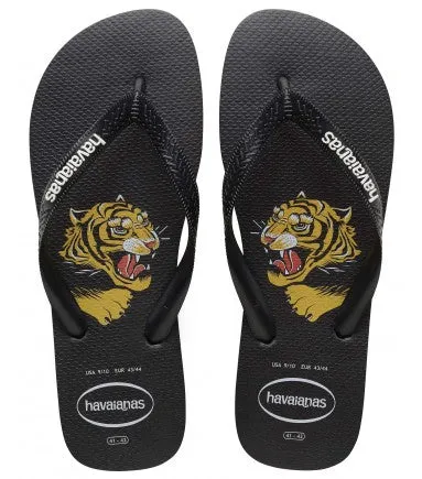 Havaianas Men&#39;s Beach 4141243-009 Top Wild Black Slippers