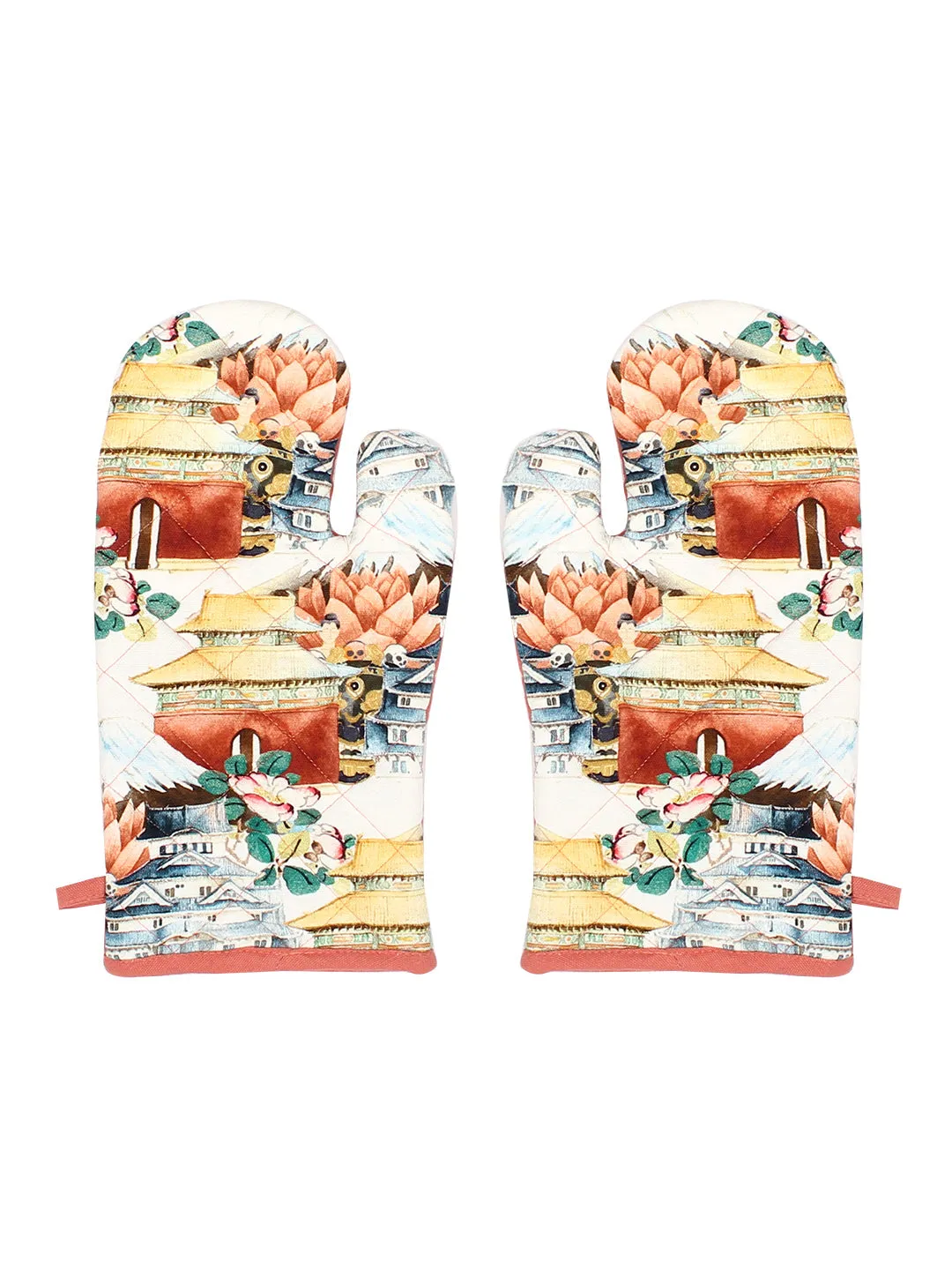 Hemis Gompa - Set Of 2 Gloves (Multi)