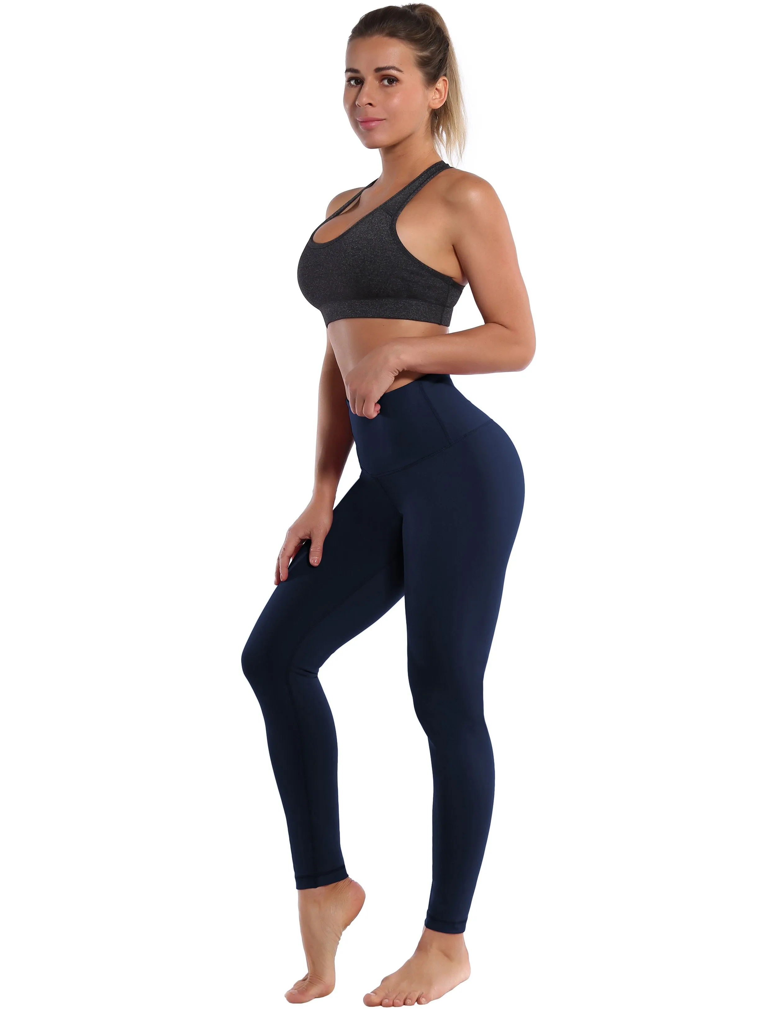 High Waist Biking Pants darknavy ins_Biking