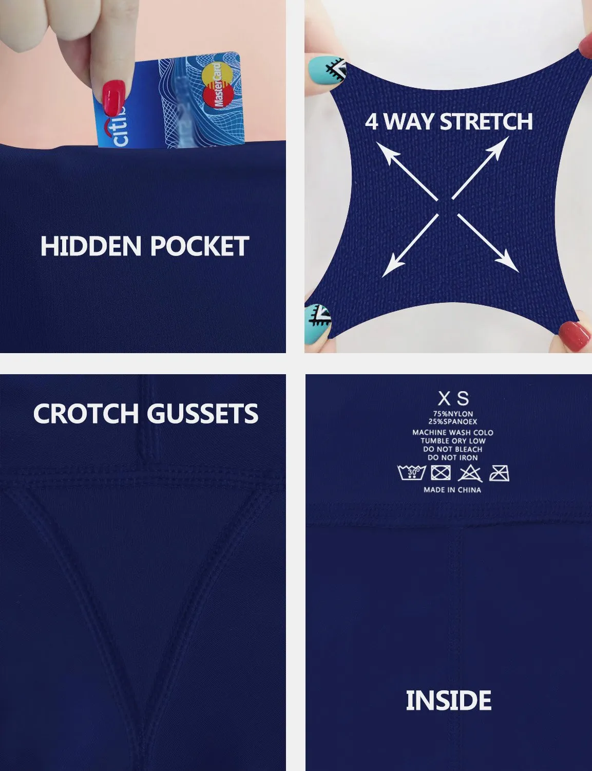 High Waist Biking Pants navy ins_Biking