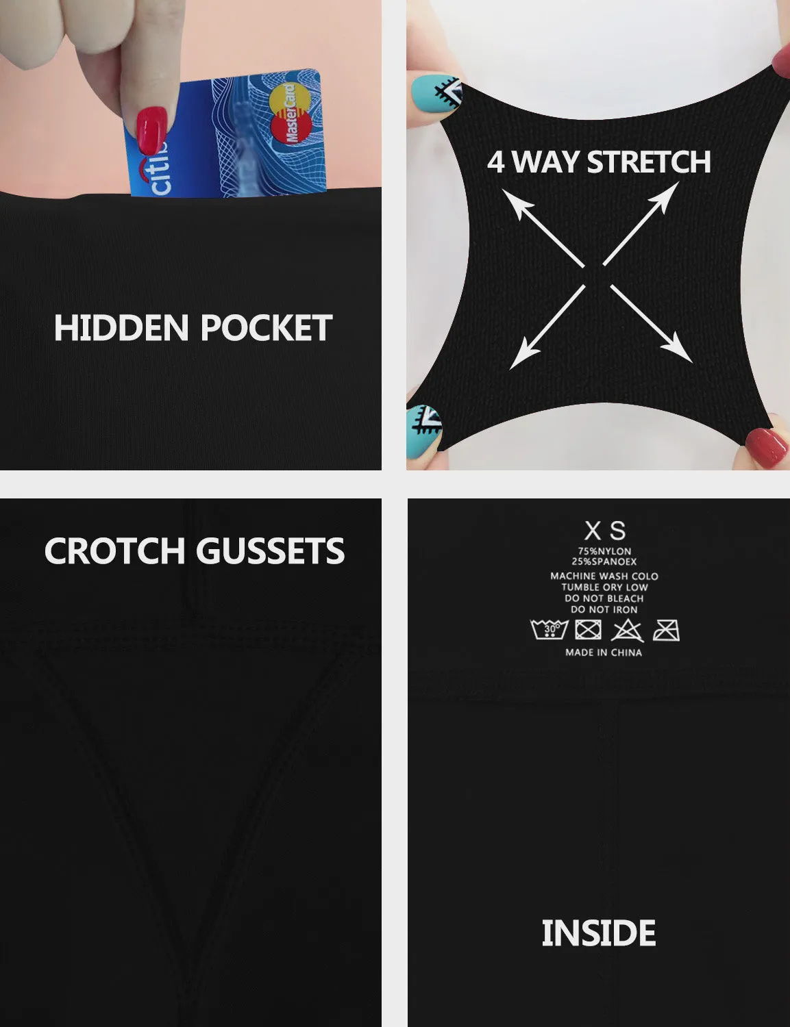High Waist Plus Size Pants black_Plus Size