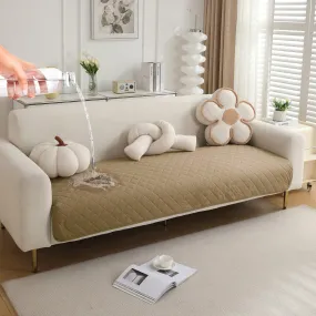 HOKIPO Waterproof Anti-Slip Quick Dry Sofa Seat Mat for 1/2/3 Seater, Beige