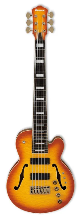 Ibanez TCB1006-ALM 6 Strings - Electric Bass with Piezo and Midi Outputs - Autumn Leaf Burst