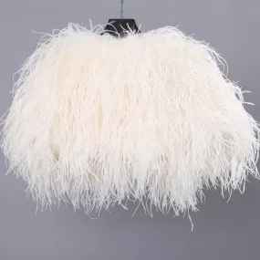 Ivory Ostrich Feather Bolero