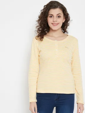 JUMP USA Women Full Sleeve Striped T-shirt