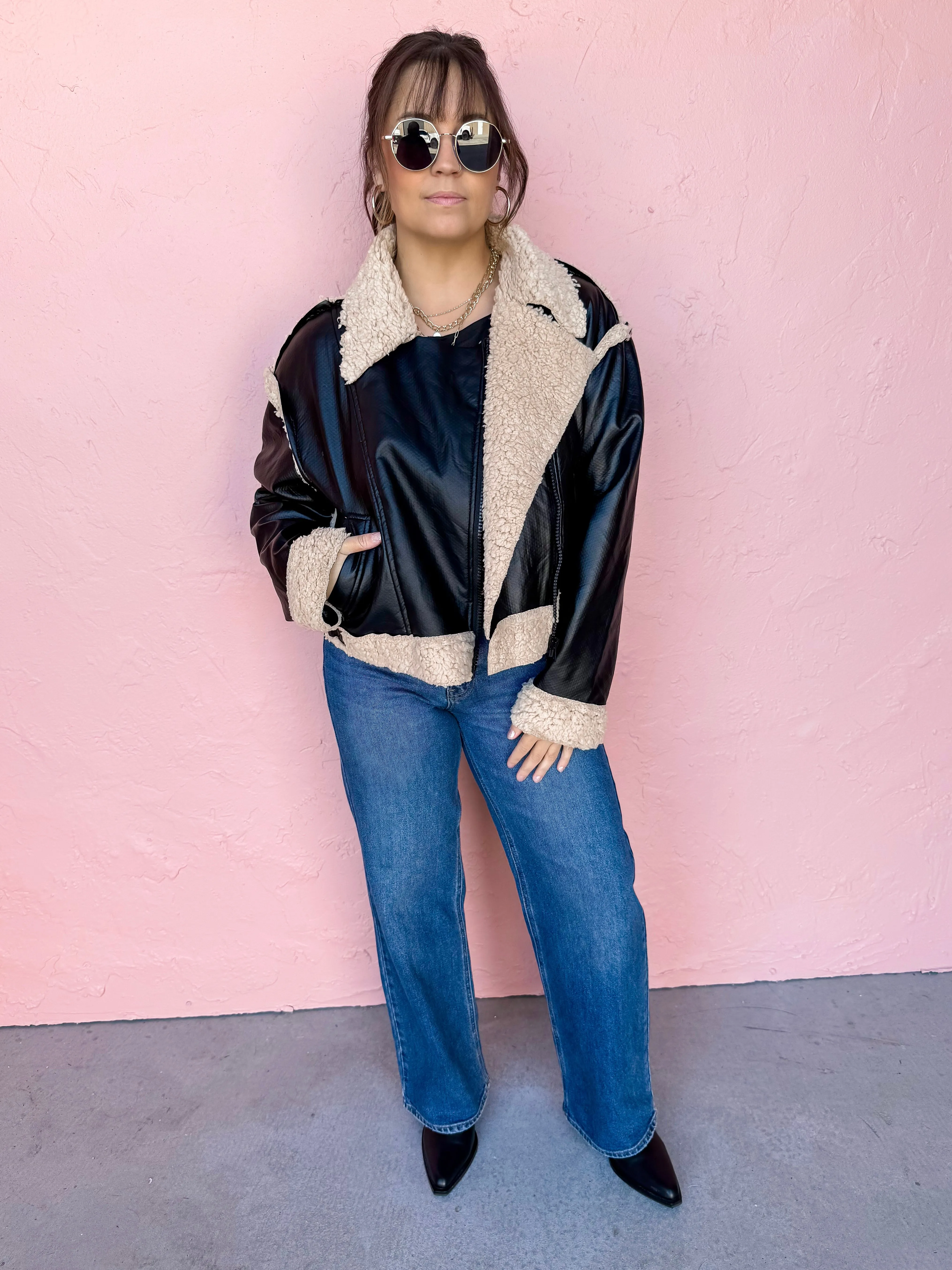 Keep Me Warm Mixed Media Jacket