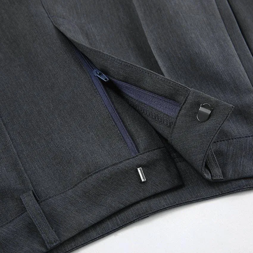 Ladies High Waist Stright Leg Suit Pants C-K7040