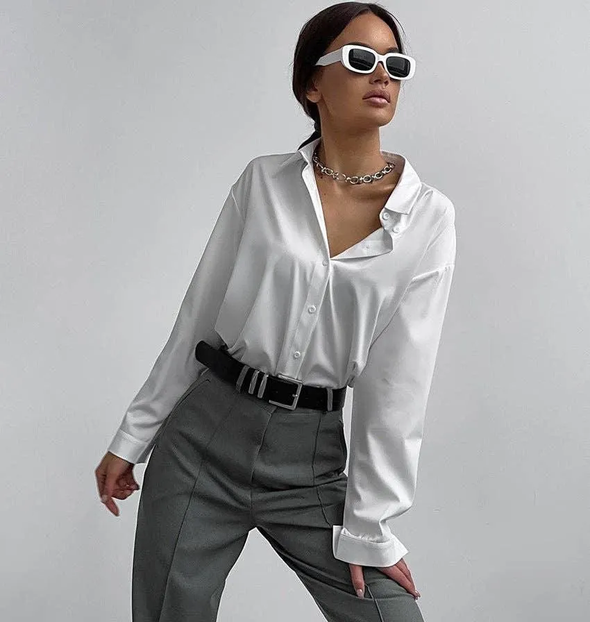 Ladies High Waist Stright Leg Suit Pants C-K7040