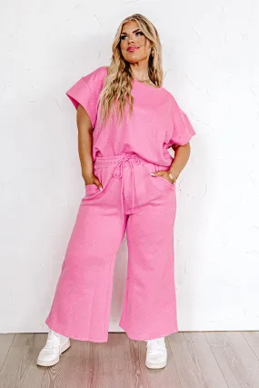 Lattes First High Waist Trousers in Bubblegum Pink Curves