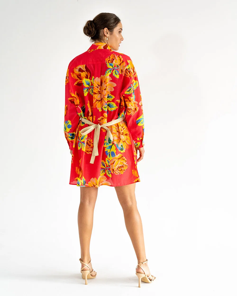 Leonie Shirt Dress - Sunset Floral