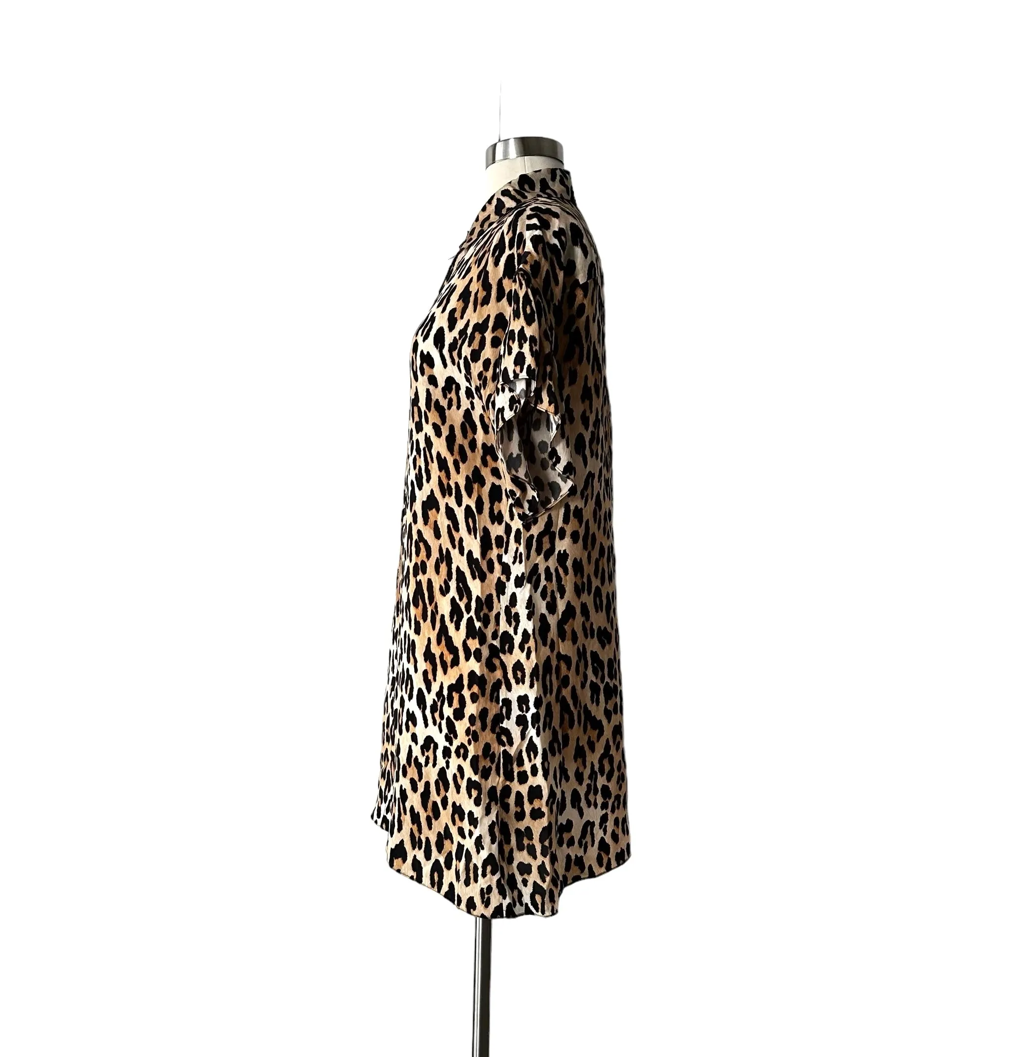 Leopard Shirt Dress - S