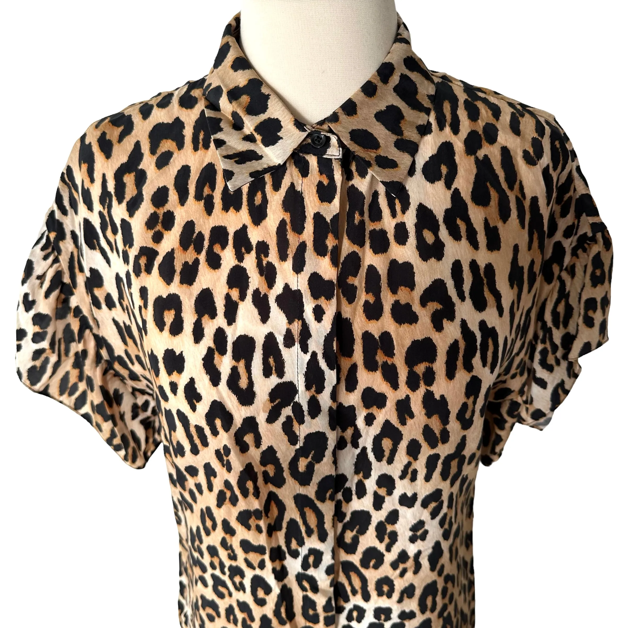 Leopard Shirt Dress - S
