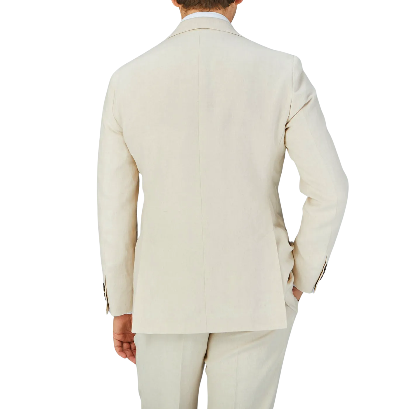 Light Beige Pure Linen Suit Jacket