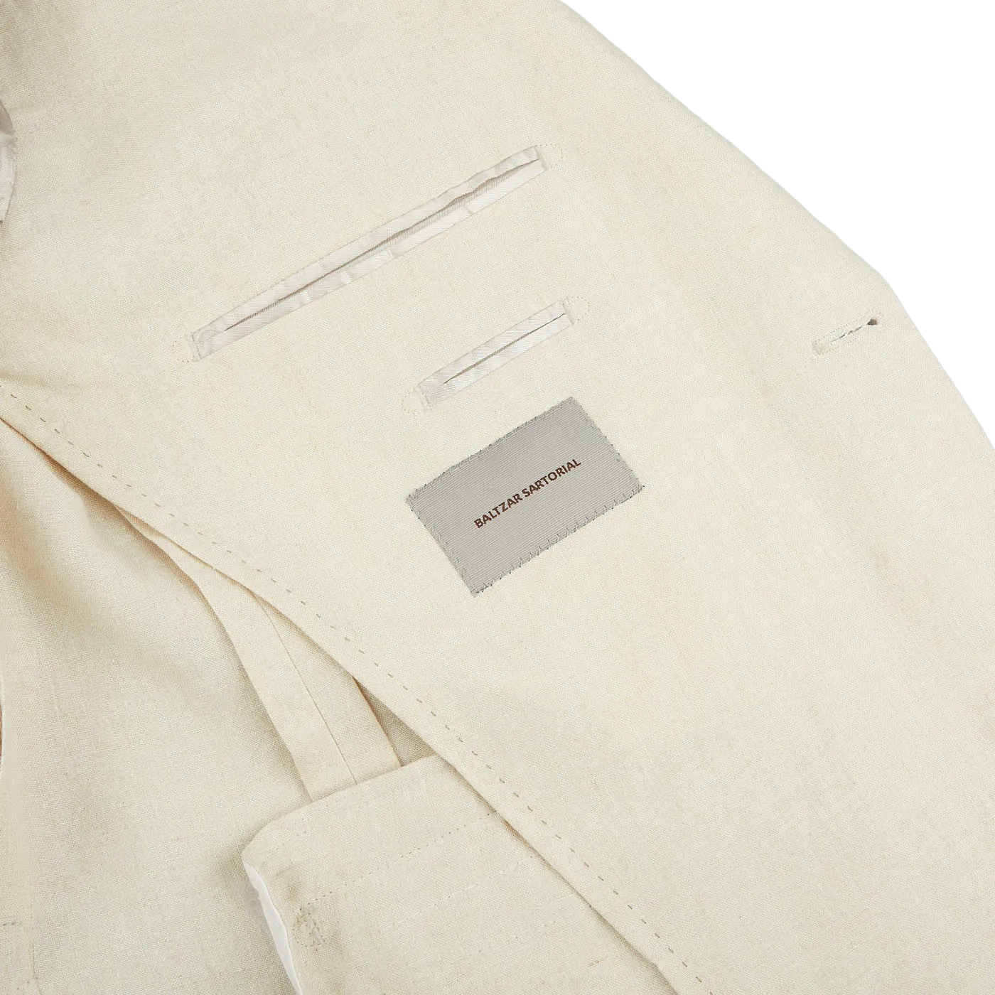Light Beige Pure Linen Suit Jacket