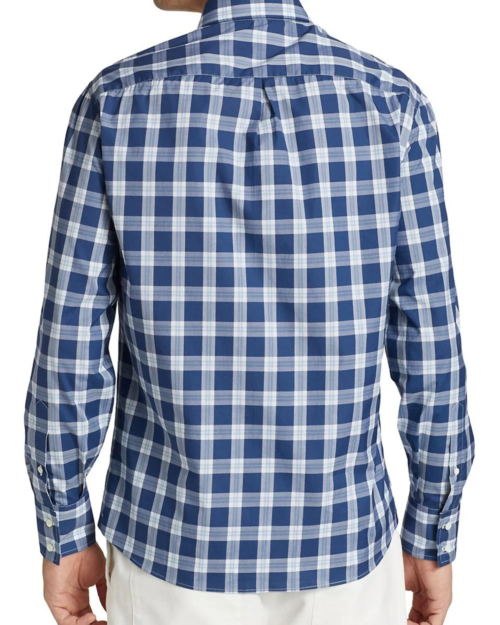 Light Blue Plaid Sport Shirt