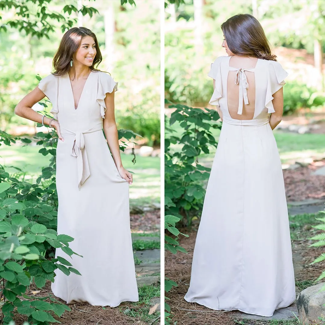 Living The Dream Blush Pink Ruffled Maxi Dress