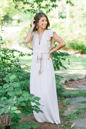 Living The Dream Blush Pink Ruffled Maxi Dress