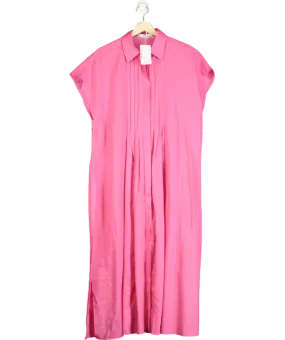 MANGO Pink Shirt Dress With Slits UK M