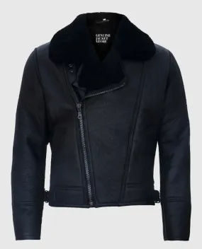Men’s Aviator Leather Shearling Jacket
