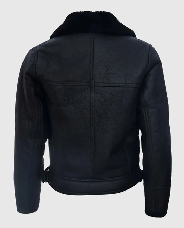 Men’s Aviator Leather Shearling Jacket