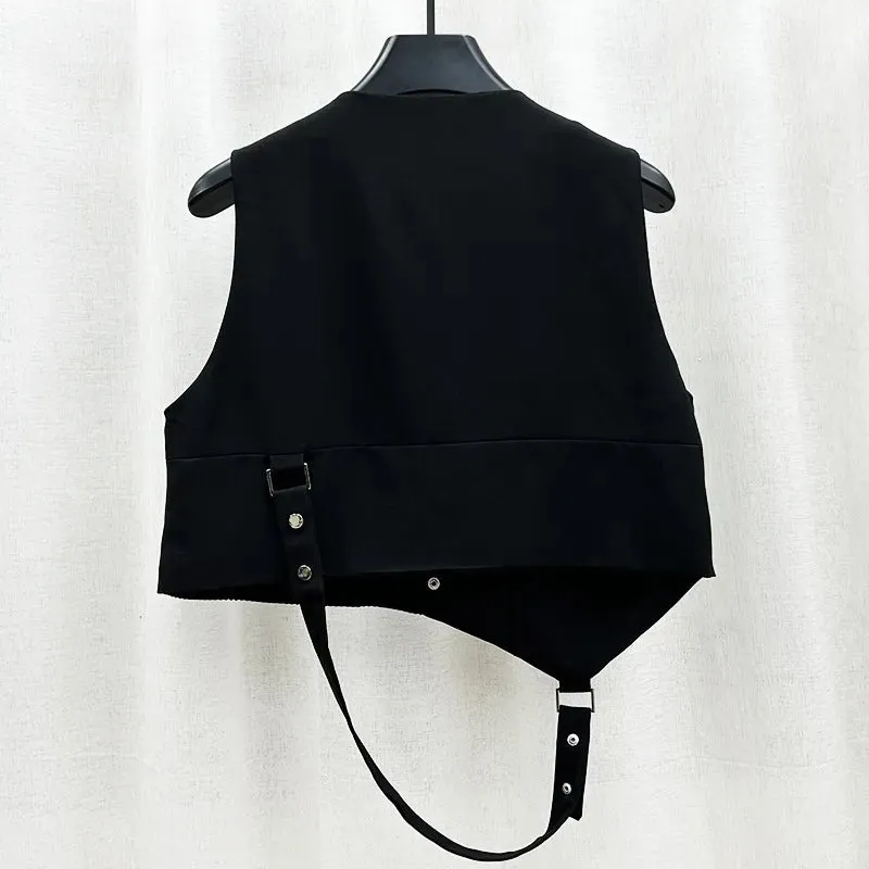 Men's Vest & High Waist Pants 2-Piece Set