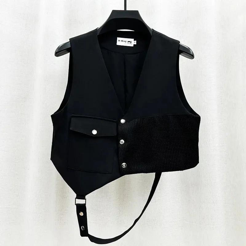 Men's Vest & High Waist Pants 2-Piece Set