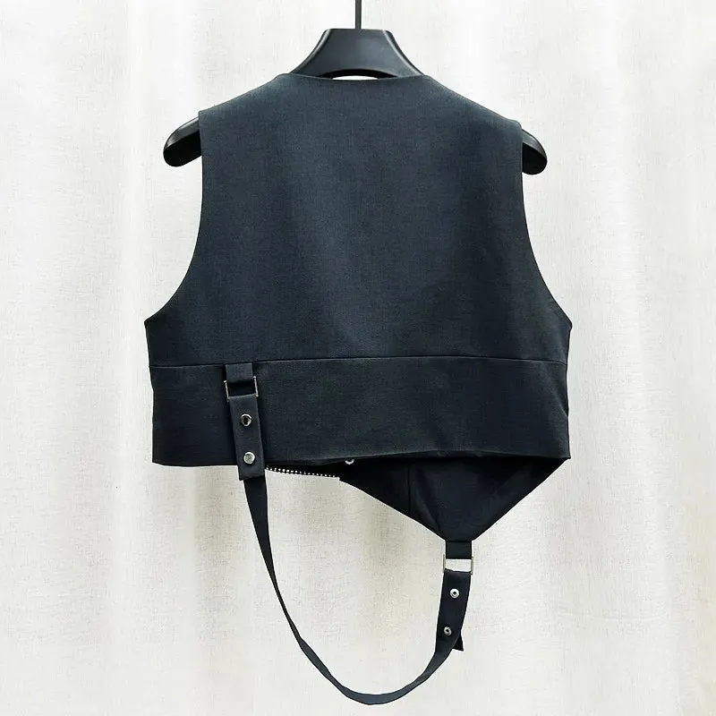 Men's Vest & High Waist Pants 2-Piece Set