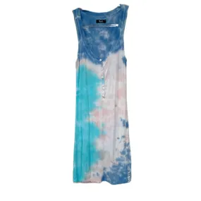 Michael Lauren Tie Dye Mini Dress in Blue, Light Pink and Turquoise Size XS