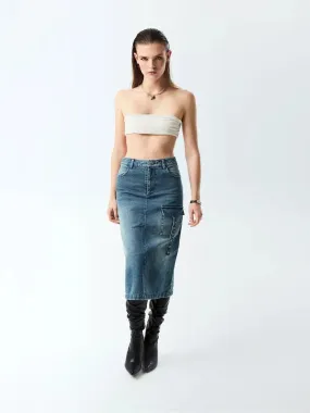 Midi Denim Skirt