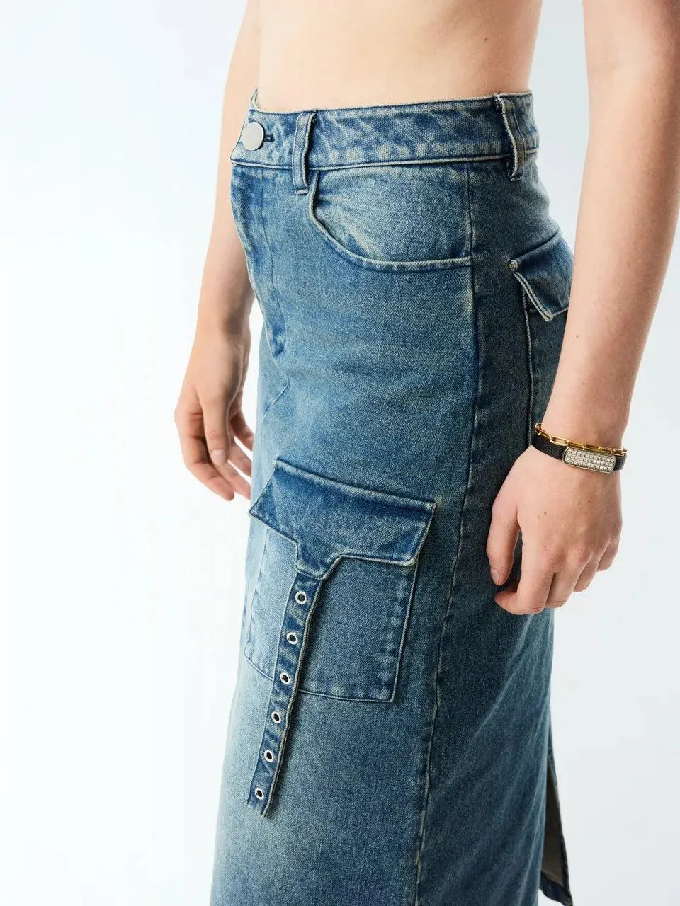 Midi Denim Skirt