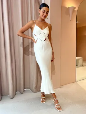 Milo Cut Out Dress in Coconut