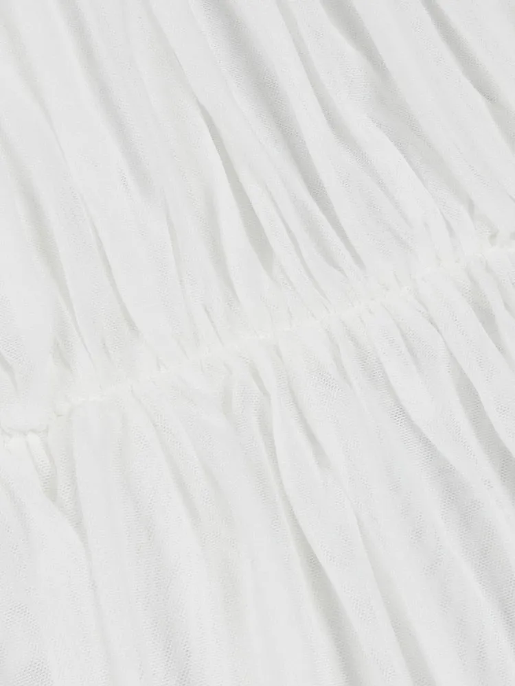 Minimalist Dresses For Women Halter Sleeevless High Waist Spliced Gloves Summer Dress Female Fashion Clothing