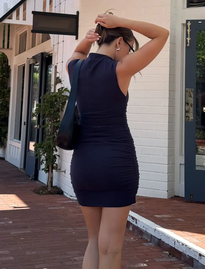 Minimalist Mini Dress | Navy