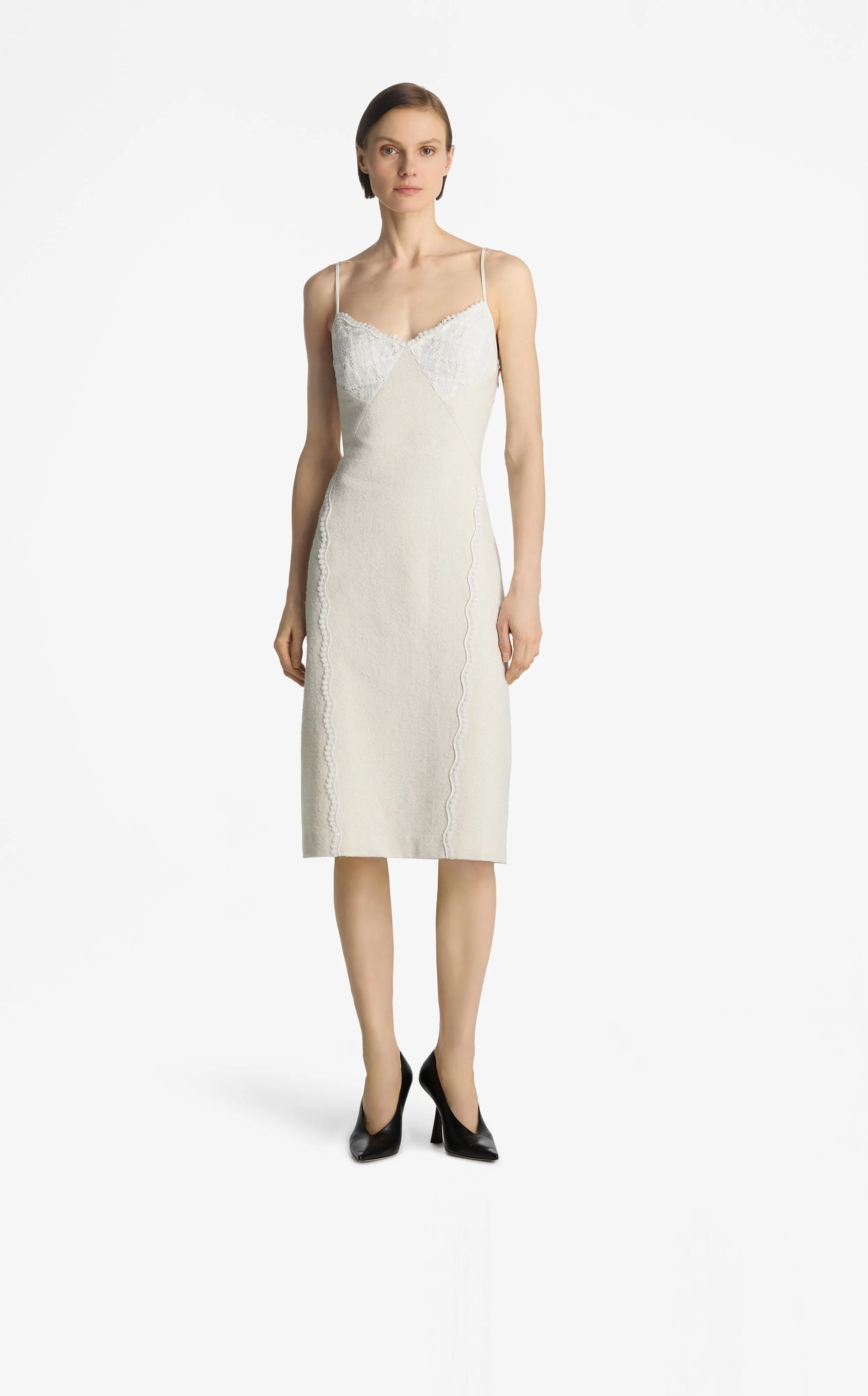 Mixed Media Slip Dress