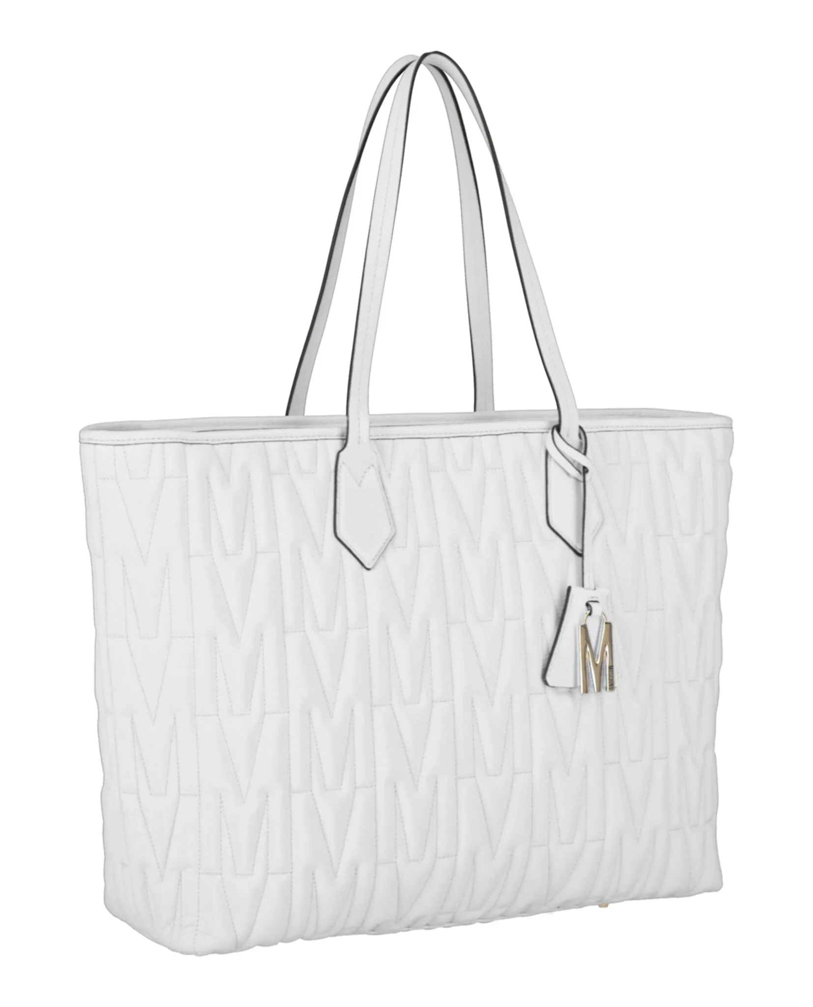 Moschino M-Quilted Leather Tote