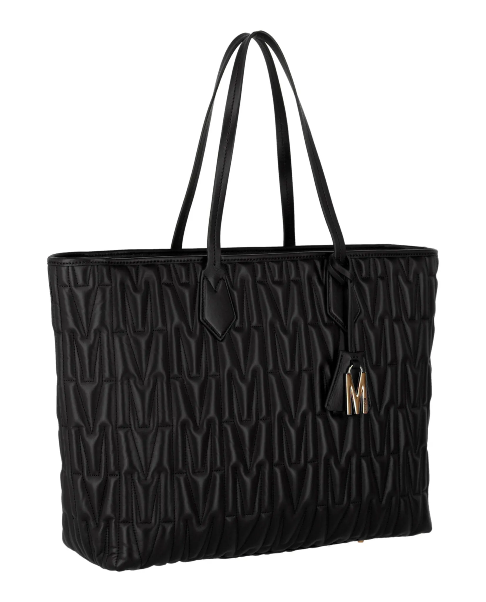 Moschino M-Quilted Leather Tote