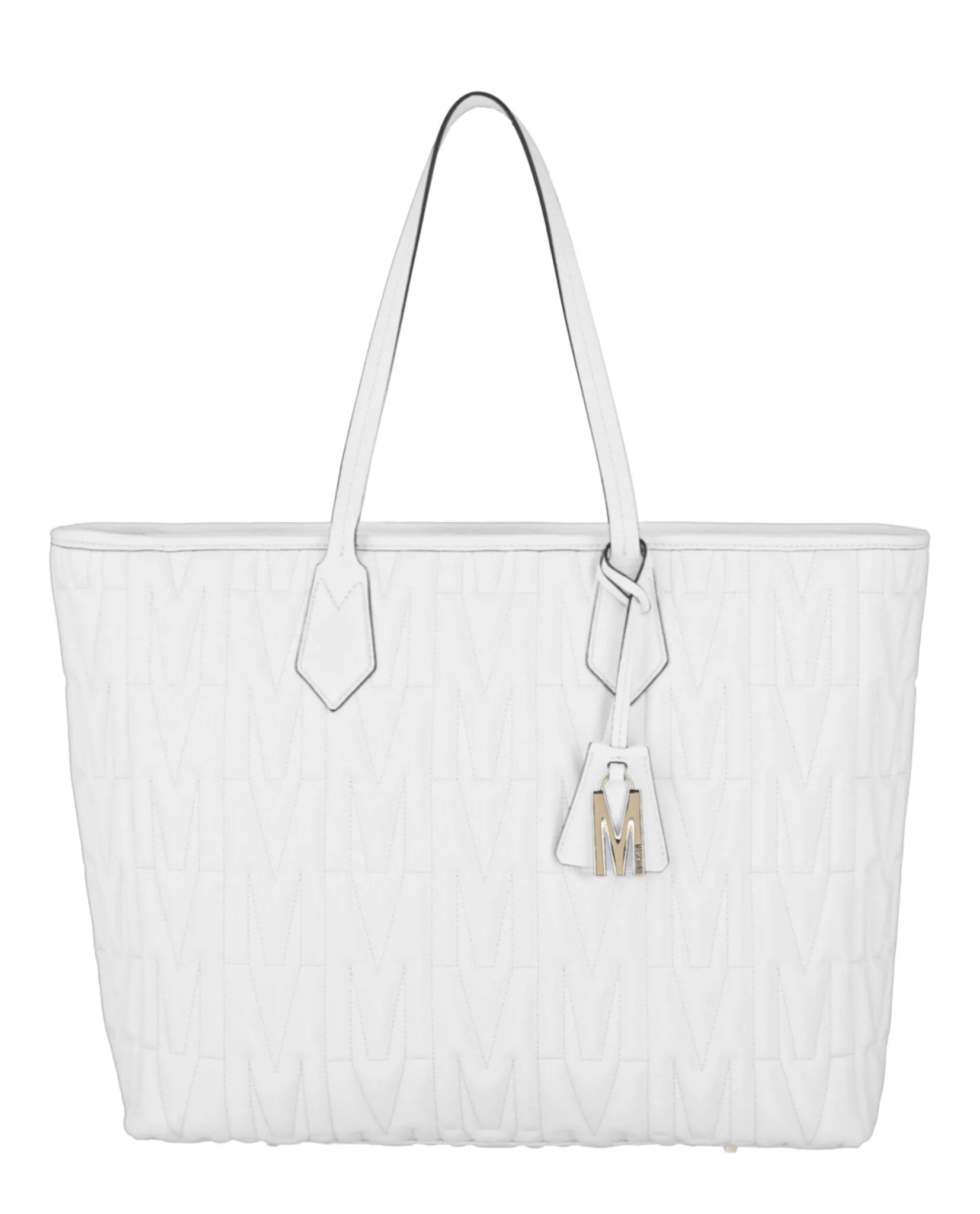 Moschino M-Quilted Leather Tote