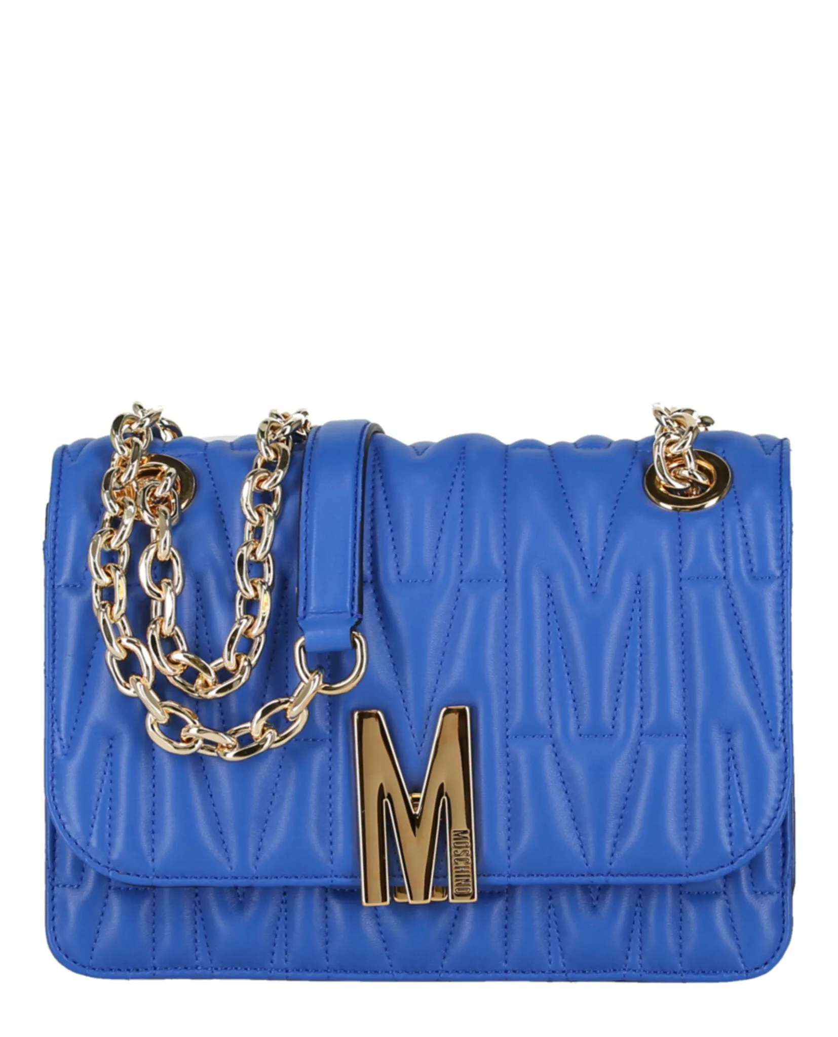 Moschino Quilted Logo Shoulder Bag