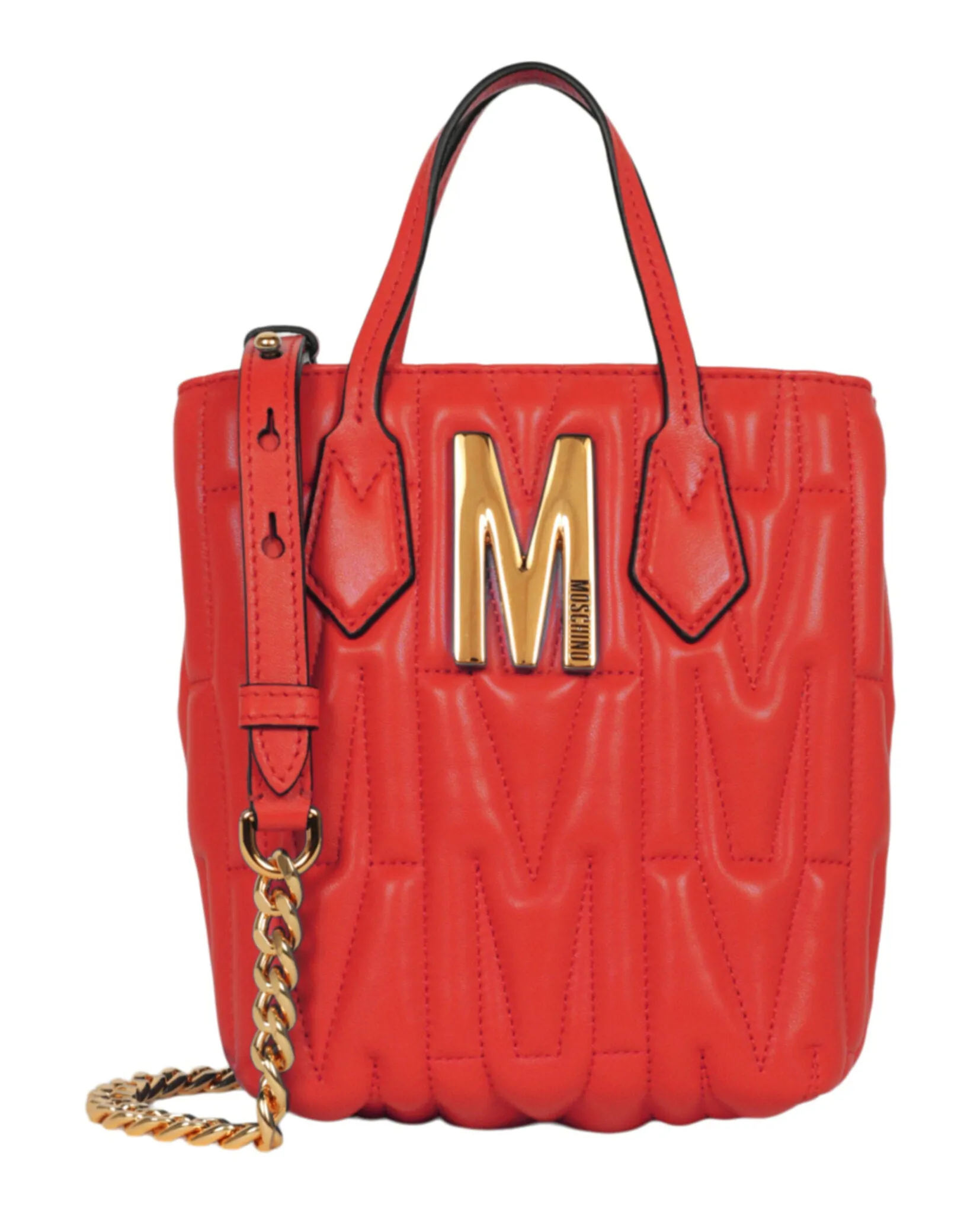 Moschino Quilted Monogram Satchel