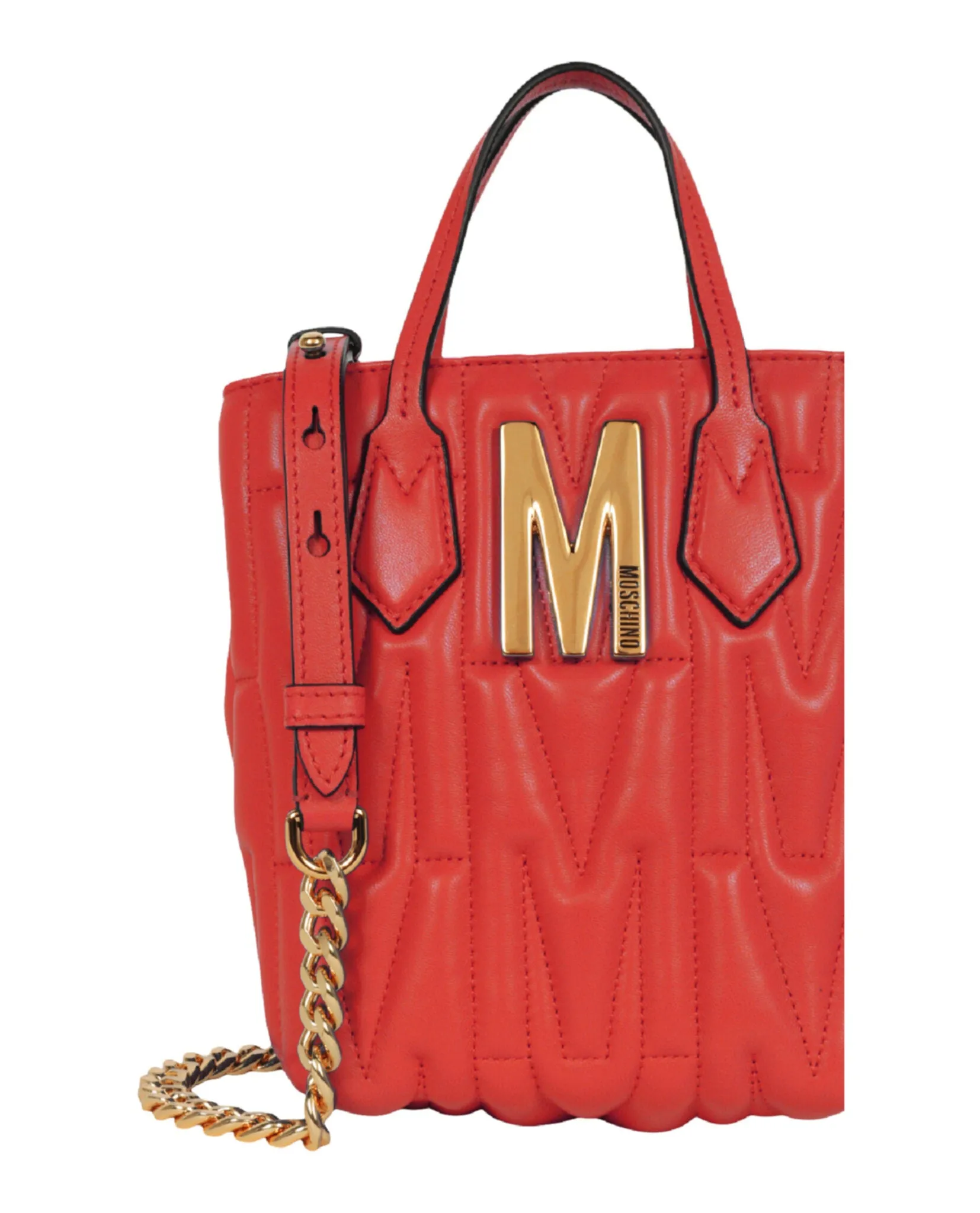 Moschino Quilted Monogram Satchel