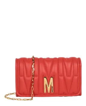 Moschino Quilted Monogram Shoulder Bag