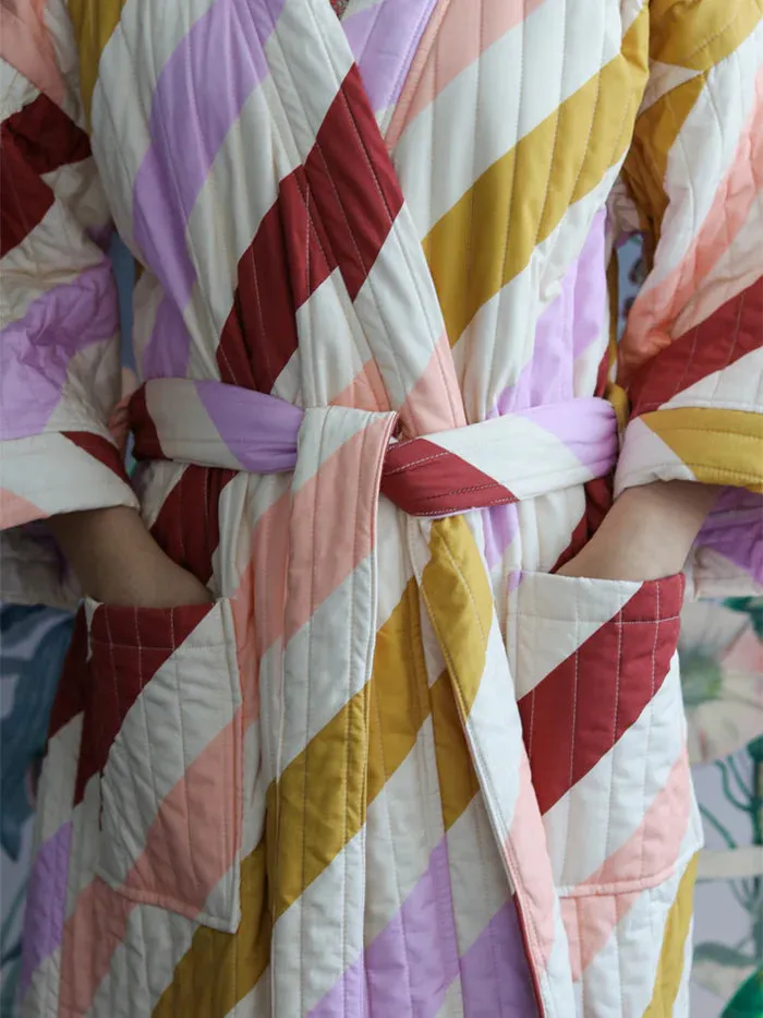 Mosey Me Crimson Maypole Quilted Robe